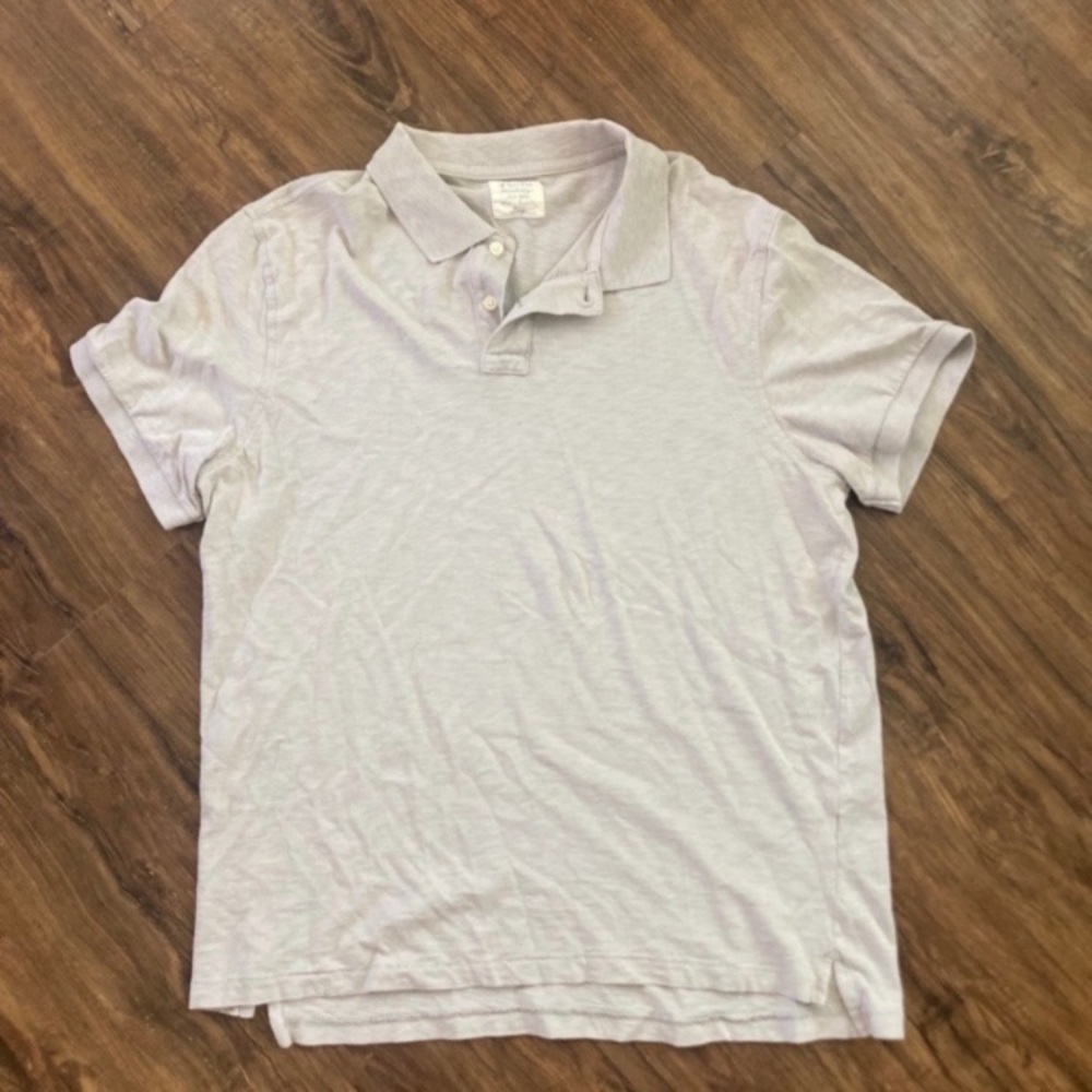 J. Crew Light Gray Polo Shirt
